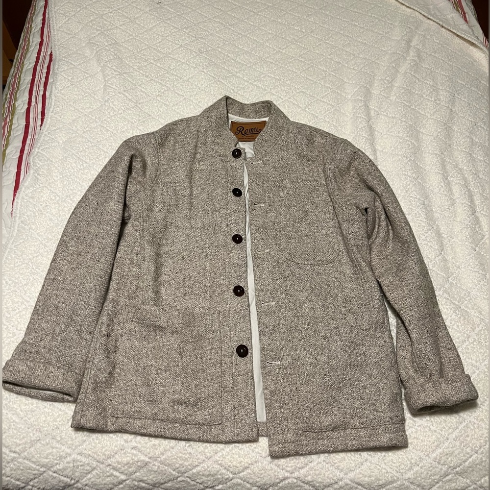 Remu wool and cotton jacket with silk interior retails for $250 new